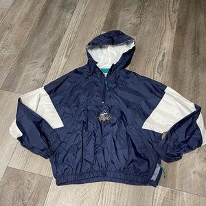 Vintage Genus ski golf 1/4 zip windbreaker jacket color lock Colorado blue coat